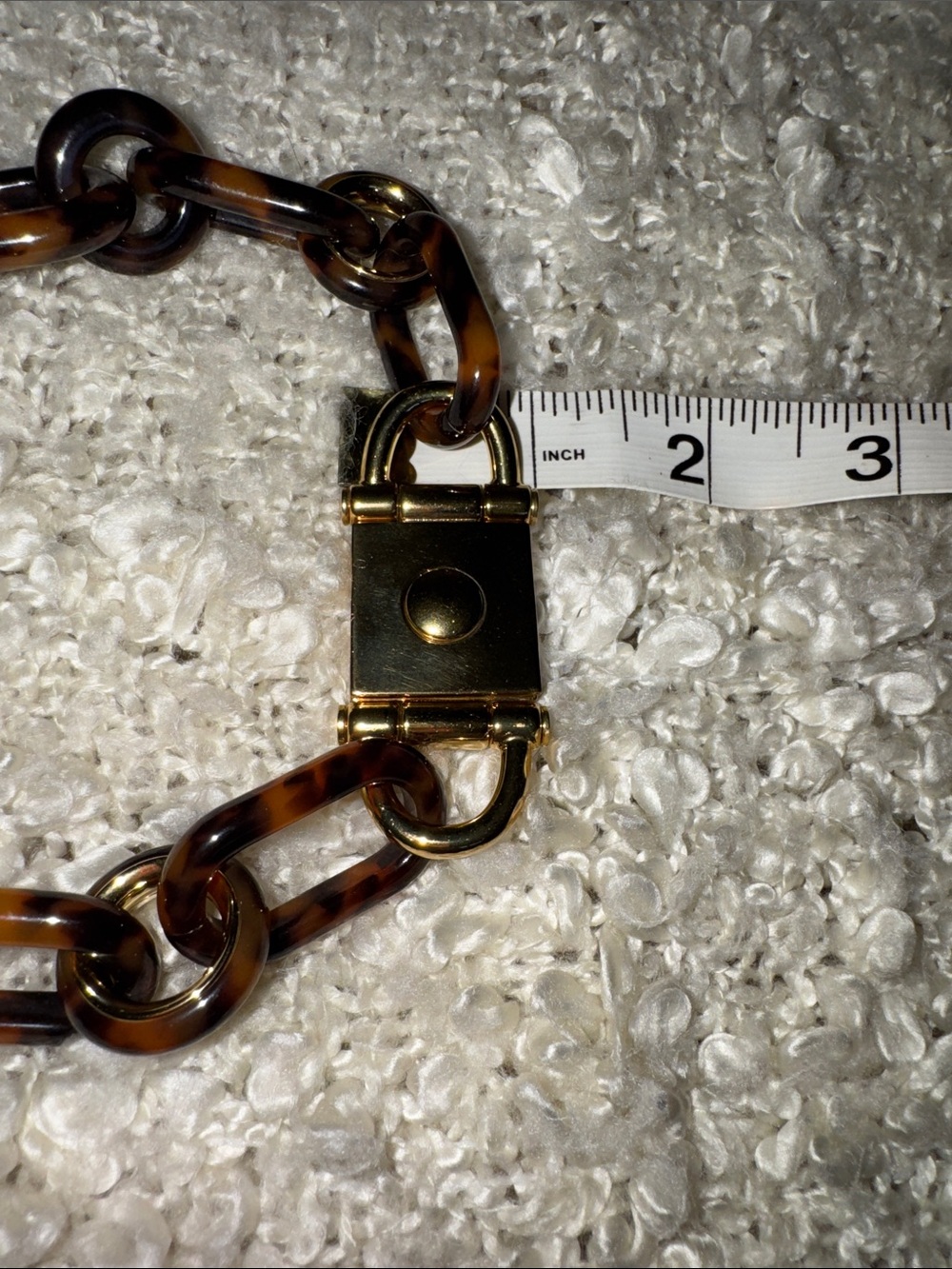 Michael Kors TORTOISE GOLD LONG LINK NECKLACE - Picture 7 of 7